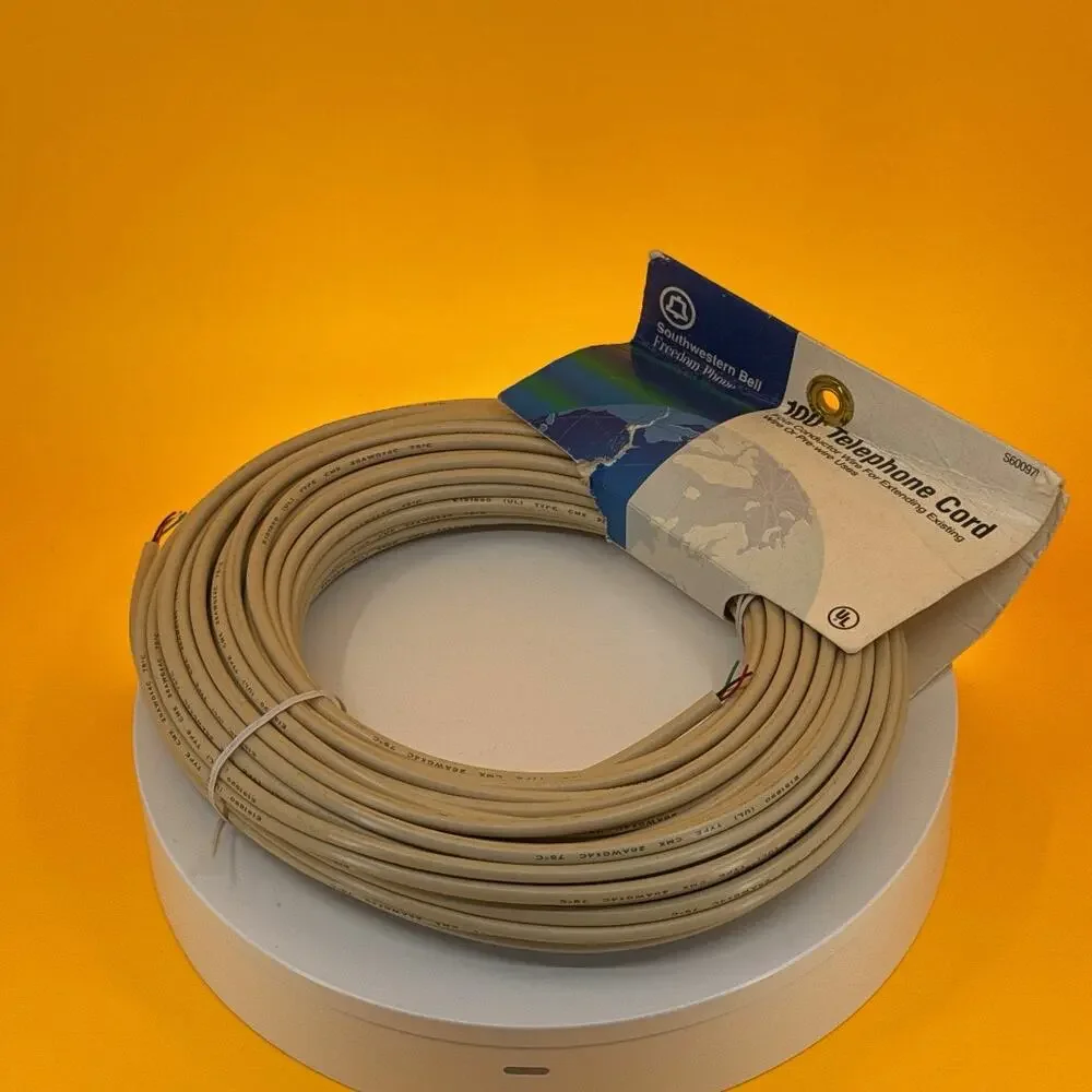 New Southern Bell 100' Telephone Cord - Long & Durable